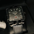 **Retail: R9000.00*** VERSACE Men's Versus Enigma Black Leather Parisan Watch BRAND NEW IN BOX