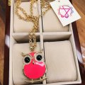 HOT! Must see! Retail: R1200.00 AMRITA NEW YORK Miami Owl Pendant Hot Pink