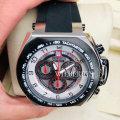 Retail: R12,500.00 Lancaster Men's LIETMOTIEF Swiss 316L Steel Chrono Watch SILICONE BAND BRAND NEW