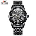 Retail: R2,399.00 TEVISE ® Men`s Skeleton II Classic Steel Black Edition Watch BRAND NEW