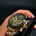 Retail: R2,599.00 TEVISE ® Men's Californian Racer Perpetual Automatic Gold/Black Watch BRAND NEW