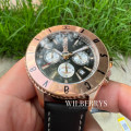 R7k ROBERO CAVALLI Men's Archimedes Rose Gold/Leather Watch GENUINE BRAND NEW