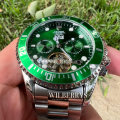Retail: R2,599.00 TEVISE ® Men's Perpetual FLYWHEEL Automatic Green Watch BRAND NEW