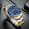 Retail: R2,499.00 TEVISE ® Men`s TRIBUTE AUTOMATIC TWO TONE BLUE Dial Watch BRAND NEW