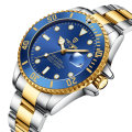 TEVISE ® Men`s TRIBUTE AUTOMATIC TWO TONE BLUE Dial Watch BRAND NEW