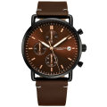 Retail: R6,999.00 STUHRLING ORIGINAL® Men's MONACCO CHOCOLATE BROWN Leather Watch BRAND NEW