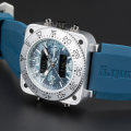 Retail: R3,999.00 INFANTRY MILITARY CO. Men`s Tank ACU Silicon 47mm BIG Dual Movement Watch Blue NEW