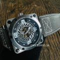 LOOK!! rrp 12,000.00 INFANTRY REVOLUTION® Mens AUTOMATIC JET ENGINE TURBINE 48mm SQUARE WATCH