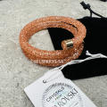 rrp: R1750.00 LONDON JEWELLERS Brilliance CRYSTALS FROM SWAROVSKI ROSE Sugar double twist bracelet