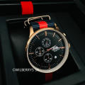 good condition 9/10*** rrp: R2,500.00 TOM & FRED Piper Chronograph Watch Nylon Nautical strap