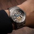Thomas Earnshaw Men`s LONGITUDE DUAL TIME AUTOMATIC STEELED BLACK Watch