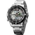 SHARK Mens Porbeagle Dual Time Ana Digital Steel Bracelet Watch