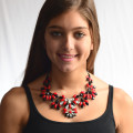AMRITA NEW YORK Women`s The Hamptons Austrian Crystal and Resin Evening Necklace coral