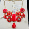 AMRITA NEW YORK Women`s Verve Austrian Crystal and Resin Evening Necklace Red/Fuschia/Coral Success