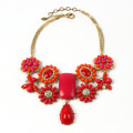 AMRITA NEW YORK Women`s Verve Austrian Crystal and Resin Evening Necklace Red/Fuschia/Coral Success