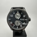 Hugo Boss Men 45mm Non functional Canvas Strap Aviator Watch