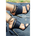 Chain high-heeled sandals