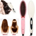 Fast Electric Hair Straightening Brush. With Temperature Controls. LED Display. Pink, White & Black.