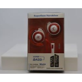 Super Bass Inner-Ear Headphone for iPhone, Ipod, Android. Available in Black, Blue, Red and White.