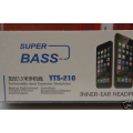 Super Bass Inner-Ear Headphone for iPhone, Ipod, Android. Available in Black, Blue, Red and White.
