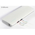 Universal 10 600mAh Power Bank with 2 x USB Ports. Fast Charge. Built in Torch. Assorted Colors
