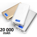 Universal 20 000mAh Power Bank with LCD Display. Fast Charge. Built in Torch. Assorted Colors