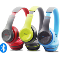 Wireless Bluetooth Bass Headphones with MP3 player, Microphone. TF Card slot Assorted colors