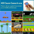 Handheld Retro Gaming Console With Remote Control. 3.0" LED Display. Built-in 400 Classic Games
