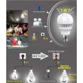Intelligent LED Emergency Light Bulb. Built in battery to stay lit during power cuts. Pin Type