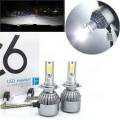 C6 LED Headlight bulbs. H4 Hi/Low Beam. 12v 6000k Super Bright lighting kit. .