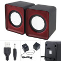Multimedia Speaker System. For Pc, Laptop, Phone, Tv Box ect. Red color.