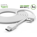 USB Type-C Quick Charger Kit. 2.4A, AC wall charger. 1m type-c cable. 2 USB ports.