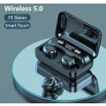 F9-5 True Wireless Earbuds With Power Bank. For Android, iOS, Windows and Mac OS. Bluetooth 5.0