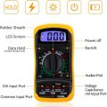 Backlit Digital Multimeter - Portable, Non-Slip Sleeve, Various Functions, 9V Battery Included