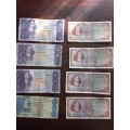 Old RSA bank note lot. One bid for the lot of 8