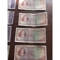 Old RSA bank note lot. One bid for the lot of 8