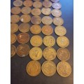 38 RSA 1961 - 1964 Large half cents. Bid per coin to take all