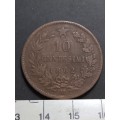 1862 Italy 10 Centisimi