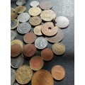 Mixed international coins. 47 Coins