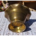 A CUTE BRASS BASKET WITH HANDLE