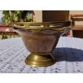 A CUTE BRASS BASKET WITH HANDLE
