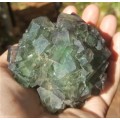 REMARKABLE MAGICAL CUBES OF A GREEN FLUORIDE CHRYSTAL