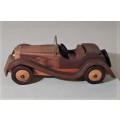 FANTASTIC WOODEN JAGUAR SS-100 FROM 1936 - HANDMADE FROM 7 DIFFERENT WOODS!