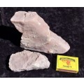 TWO BEAUTIFUL LILAC PINKISH CHERT AND SHALE ROCK SAMPLES  SMOOTH WAXY TO THE TOUCH!