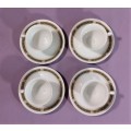 FOUR NORITAKE JAPAN 2057 RUSKIN PATTERN CUPS AND SAUCERS