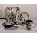 PFALTZGRAFF RUSTIC LEAVES 24 PIECE (6 PERSON) DINNERWARE SET CRAFTED OF STONEWARE