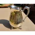 VERY HEAVY EPNS PITCHER WATER JUG WITH ENGRAVED FLORAL PATTERN