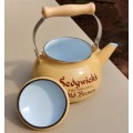 ENAMEL SEDGWICKS THE ORIGINAL OLD BROWN SHERRY CREAM LARGE TEAPOT 23CM HIGH WITH LID AND HANDLE