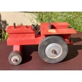 VINTAGE WOODEN TRACTOR AND CAR