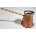 GERMAN MADE COPPER AND BRASS STOVETOP COFFEE POT (BRIKI, CEZVE)